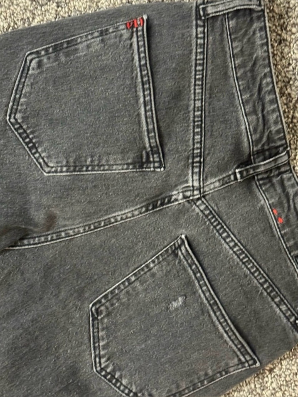 BDG high-rise stretch flare distressed jeans Charcoal black Size 26 - Picture 3 of 7